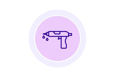 Yapıştırıcı Silahı, vektör, piksel mükemmel, illüstratör dosyası