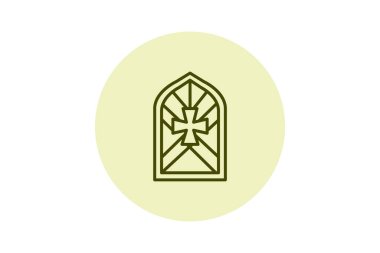 Lekeli Cam Pencere, vektör, piksel mükemmel, illüstratör dosyası