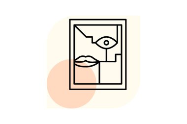 Soyut boyama, vektör, piksel mükemmel, illüstratör dosyası