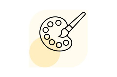 Akrilik Palet, vektör, piksel mükemmel, illüstratör dosyası