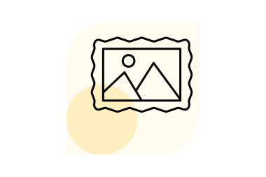 Dijital Sanat Çerçevesi, vektör, piksel mükemmel, illüstratör dosyası