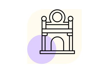 Müzeye giriş, vektör, piksel mükemmel, illüstratör dosyası