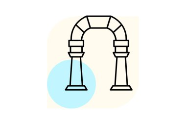 Galeri Archway, vektör, piksel mükemmel, illüstratör dosyası