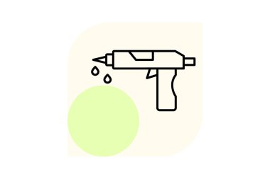 Yapıştırıcı Silahı, vektör, piksel mükemmel, illüstratör dosyası