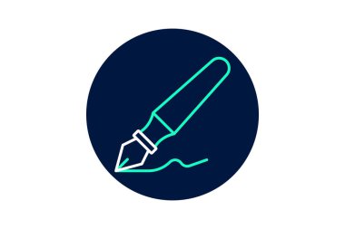 Kaligrafi kalem, vektör, piksel mükemmel, illüstratör dosyası