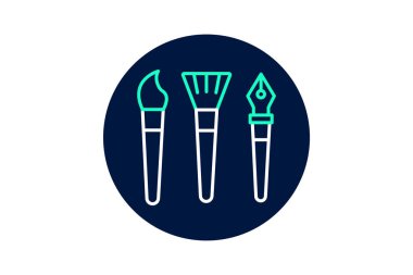 Sanat fırçaları, vektör, piksel mükemmel, illüstratör dosyası