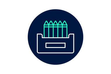 Boya kalemleri, vektör, piksel mükemmel, illüstratör dosyası