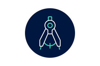 Pusula, vektör, piksel mükemmel, illüstratör dosyası çiziliyor