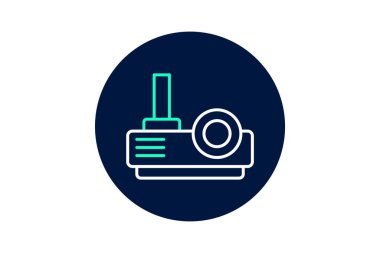 Video Sanat Projeksiyonu, vektör, piksel mükemmel, illüstratör dosyası