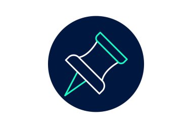 Pin, vektör, piksel mükemmel, illüstratör dosyasına bas