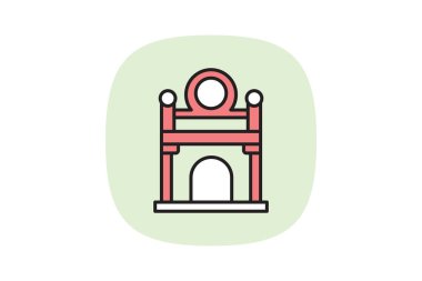 Müzeye giriş, vektör, piksel mükemmel, illüstratör dosyası