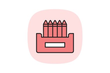 Boya kalemleri, vektör, piksel mükemmel, illüstratör dosyası