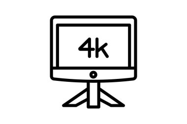 4k İzleyici, vektör, piksel mükemmel, illüstratör dosyası