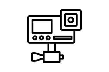 Eylem kamerası, vektör, piksel mükemmel, illüstratör dosyası