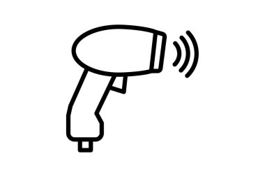 Barkod tarayıcı, vektör, piksel mükemmel, illüstratör dosyası