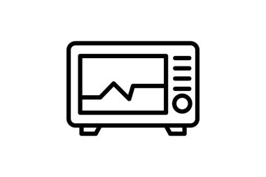Ecg Makinesi, vektör, piksel mükemmel, illüstratör dosyası