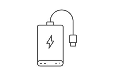 Taşınabilir Charger, vektör, piksel mükemmel, illüstratör dosyası