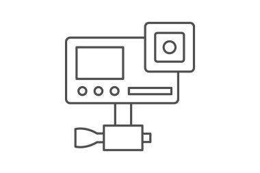 Eylem kamerası, vektör, piksel mükemmel, illüstratör dosyası