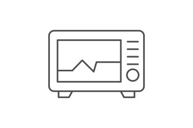 Ecg Makinesi, vektör, piksel mükemmel, illüstratör dosyası