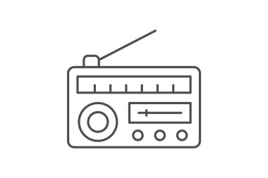 Radyo, vektör, piksel mükemmel, illüstratör dosyası