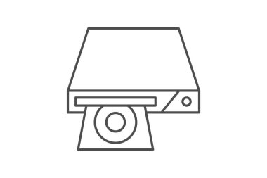 DVD oynatıcı, vektör, piksel mükemmel, illüstratör dosyası