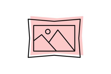 Dijital Fotoğraf Çerçevesi, vektör, piksel mükemmel, illüstratör dosyası