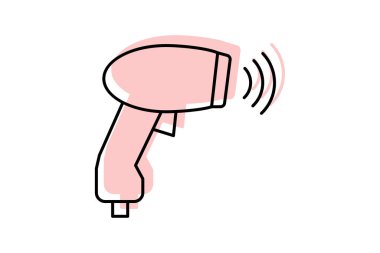 Barkod tarayıcı, vektör, piksel mükemmel, illüstratör dosyası