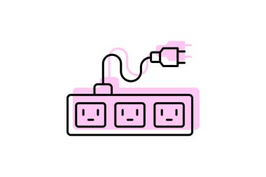 Akıllı Güç Şeridi, vektör, piksel mükemmel, illüstratör dosyası