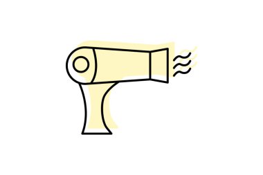 Saç kurutma makinesi, vektör, piksel mükemmel, illüstratör dosyası