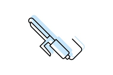 Saç maşası, vektör, piksel mükemmel, çizer dosyası