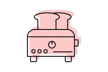 Elektrik Ekmek Yapıcı, vektör, piksel mükemmel, illüstratör dosyası