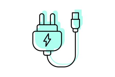 Hızlı Şarj Edici, vektör, piksel mükemmel, illüstratör dosyası