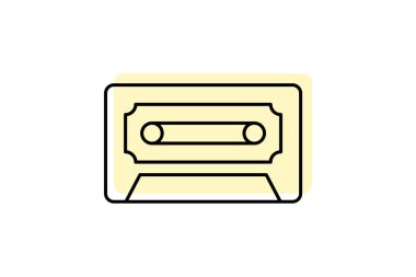 Kaset teybi, vektör, piksel mükemmel, illüstratör dosyası