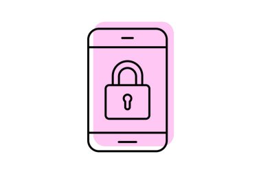 Güvenli Aygıt, vektör, piksel mükemmel, illüstratör dosyası