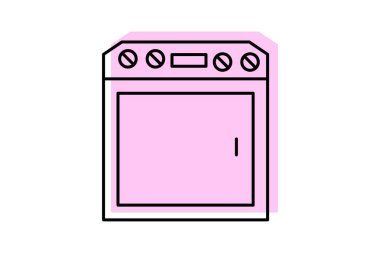 Elektrikli Sıcak Tabak, vektör, piksel mükemmel, illüstratör dosyası