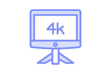 4k İzleyici, vektör, piksel mükemmel, illüstratör dosyası