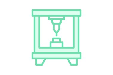 3d Yazıcı, vektör, piksel mükemmel, illüstratör dosyası