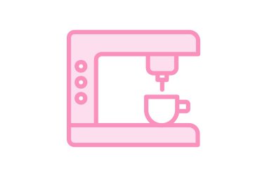 Kahve makinesi, vektör, piksel mükemmel, illüstratör dosyası