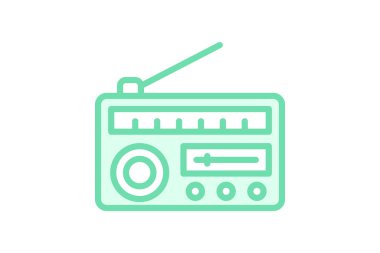 Radyo, vektör, piksel mükemmel, illüstratör dosyası