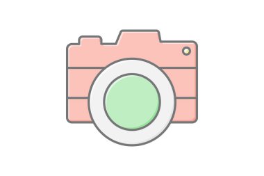 Dijital Kamera, vektör, piksel mükemmel, illüstratör dosyası