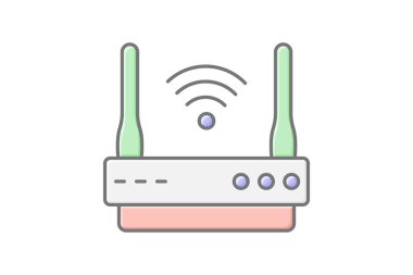 Wi-fi Router, vektör, piksel mükemmel, illüstratör dosyası