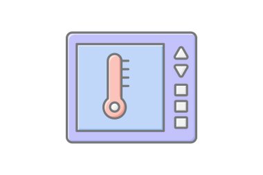 Akıllı Termostat, vektör, piksel mükemmel, illüstratör dosyası