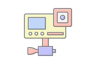 Eylem kamerası, vektör, piksel mükemmel, illüstratör dosyası