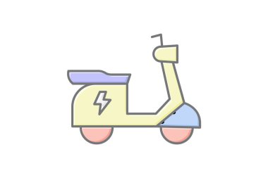 Elektrik scooter, vektör, piksel mükemmel, illüstratör dosyası