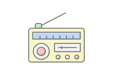 Radyo, vektör, piksel mükemmel, illüstratör dosyası
