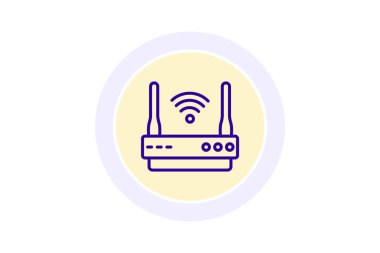 Wi-fi Router, vektör, piksel mükemmel, illüstratör dosyası