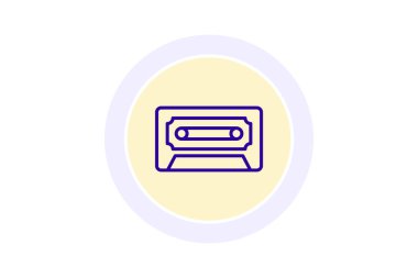 Kaset teybi, vektör, piksel mükemmel, illüstratör dosyası