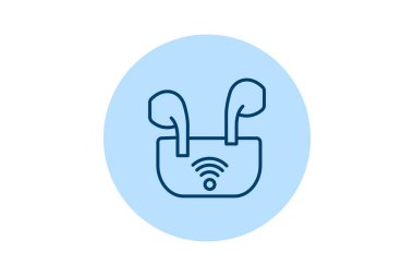 Kablosuz Kulaklıklar, vektör, piksel mükemmel, illüstratör dosyası