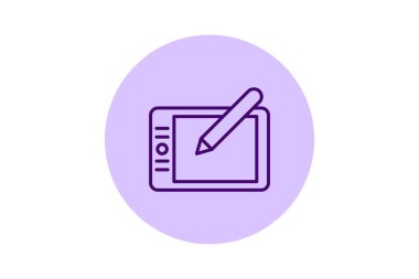 Grafik Tableti, vektör, piksel mükemmel, illüstratör dosyası