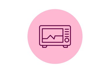 Ecg Makinesi, vektör, piksel mükemmel, illüstratör dosyası